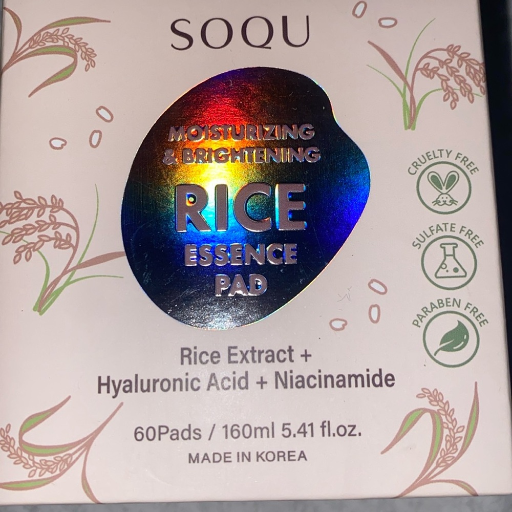 Moisturizing & Brightening Rice Essence Pad - White